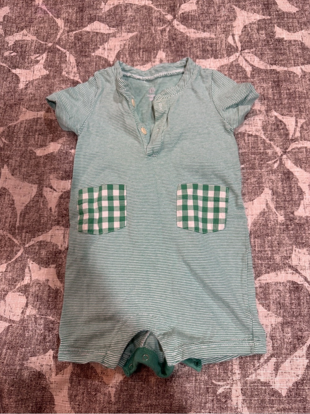 GAP Baby Striped Teal and White Bottoms